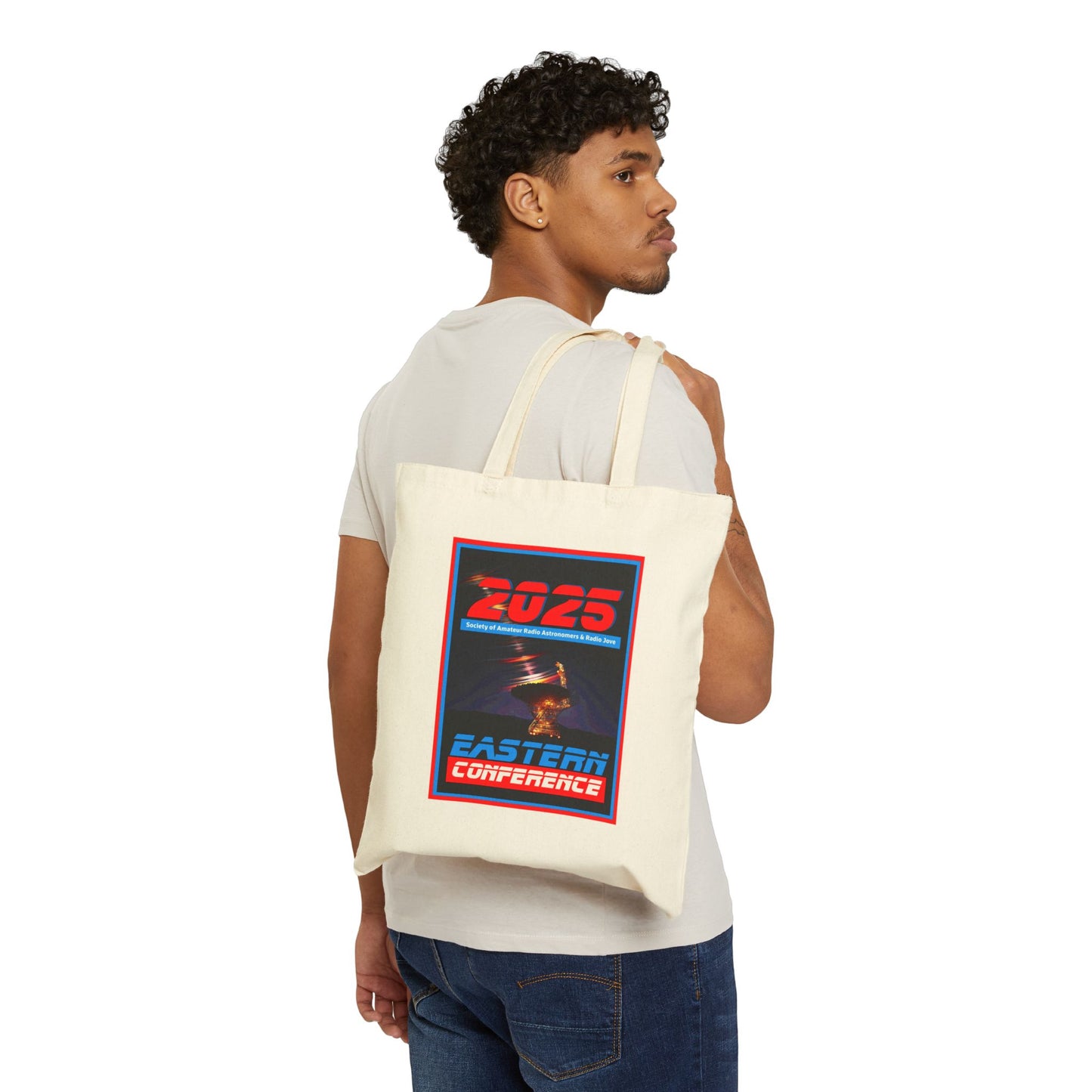 2025 Eastern Conference Cotton Canvas Tote Bag - Radio Astronomy Design