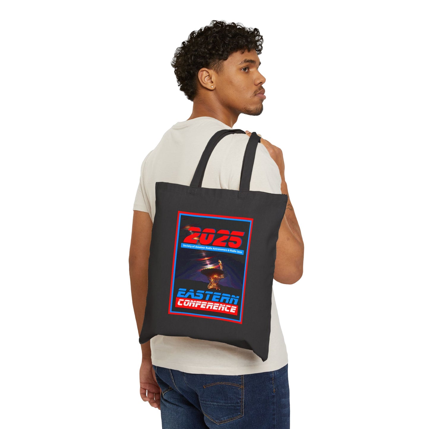 2025 Eastern Conference Cotton Canvas Tote Bag - Radio Astronomy Design