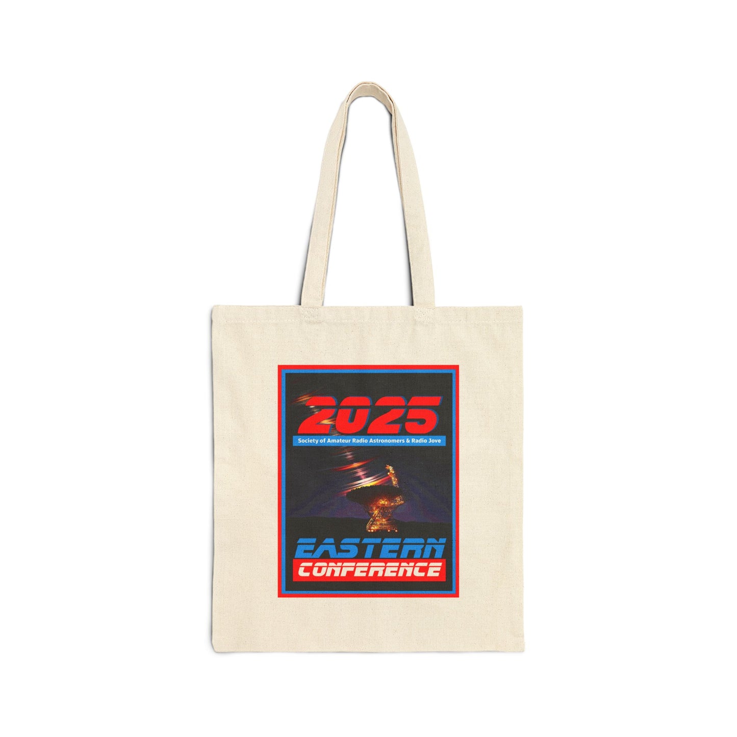 2025 Eastern Conference Cotton Canvas Tote Bag - Radio Astronomy Design