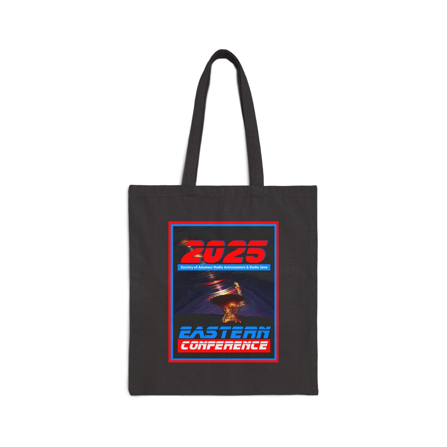 2025 Eastern Conference Cotton Canvas Tote Bag - Radio Astronomy Design