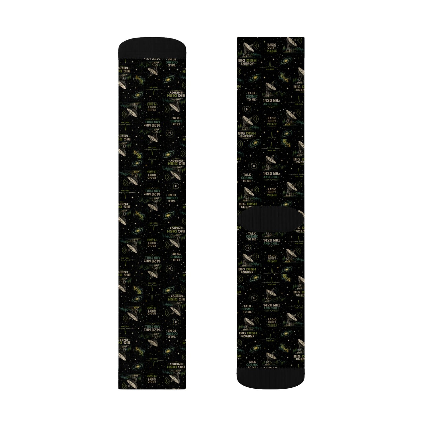 Black Camo Sublimation Socks — Military-Inspired Patterned Crew Socks
