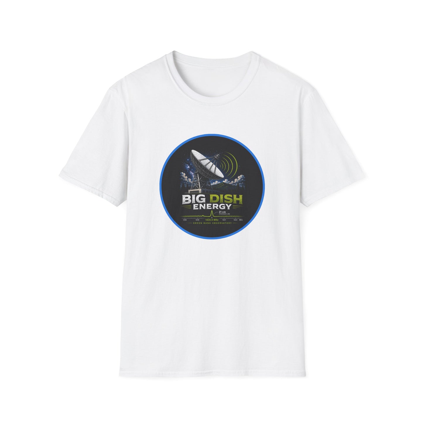 Big Dish Energy T-Shirt — Satellite Radio Astronomy Graphic Tee