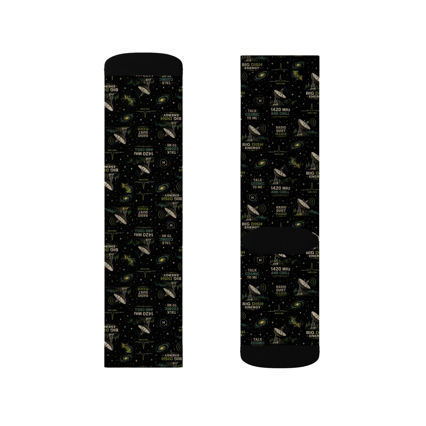 Black Camo Sublimation Socks — Military-Inspired Patterned Crew Socks