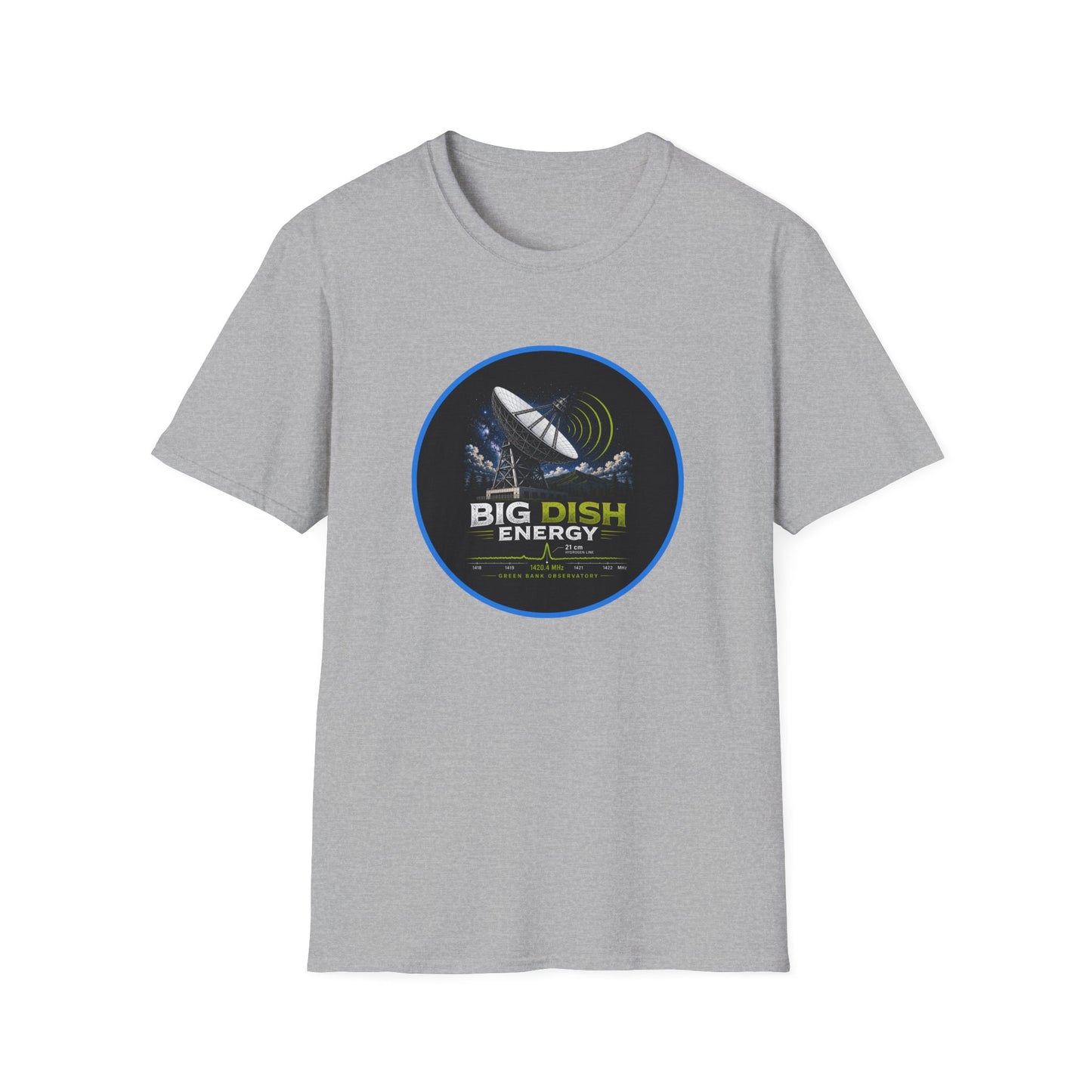 Big Dish Energy T-Shirt — Satellite Radio Astronomy Graphic Tee