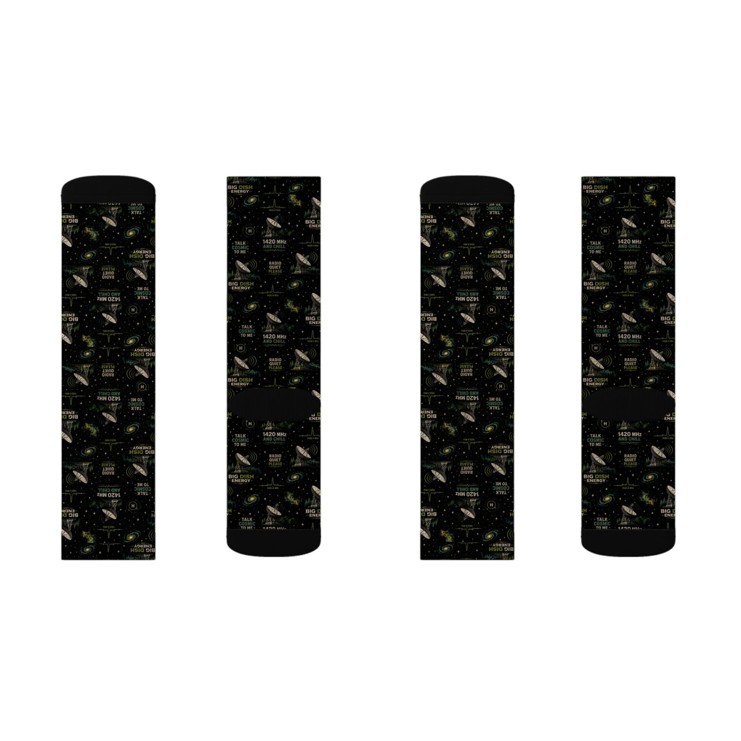 Black Camo Sublimation Socks — Military-Inspired Patterned Crew Socks