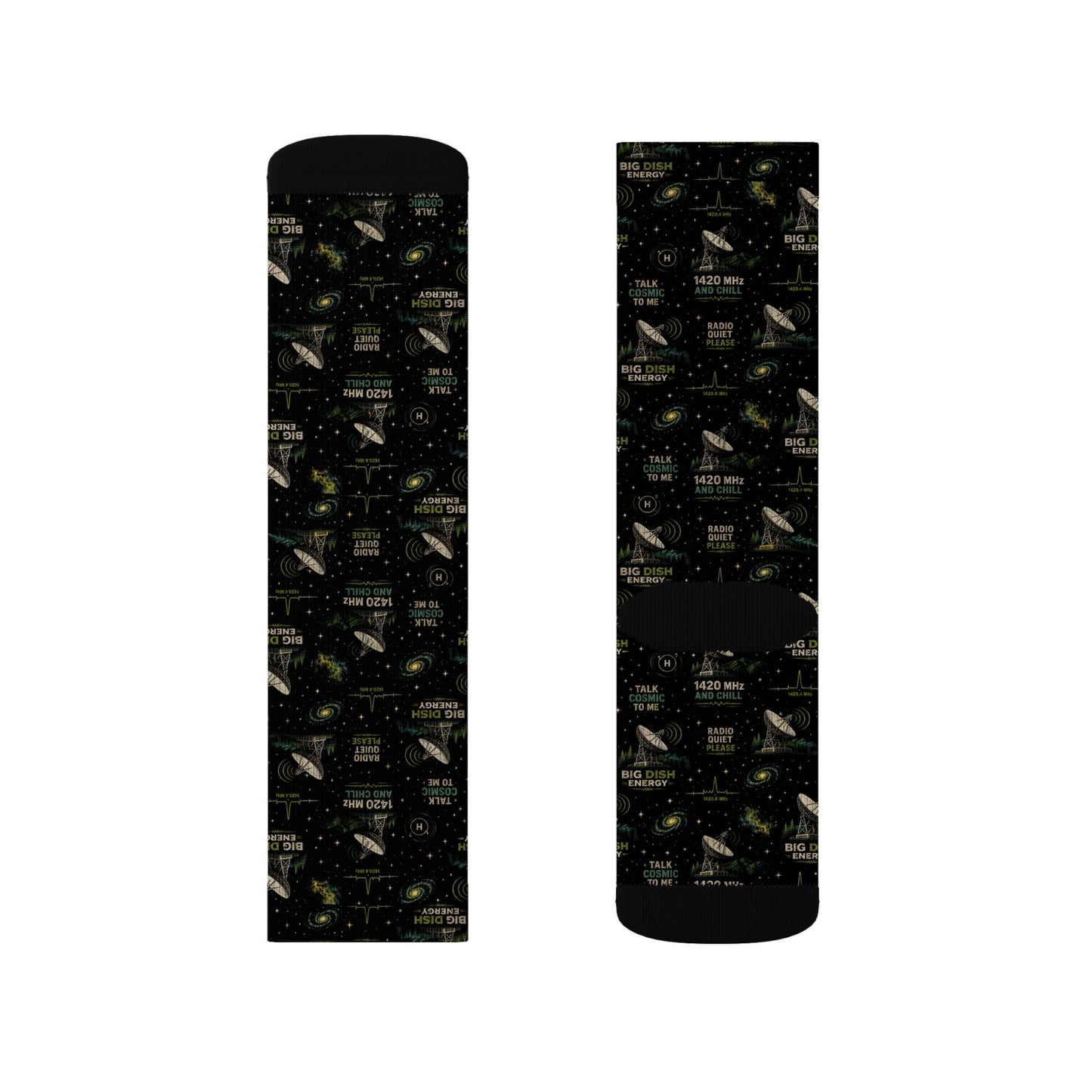Black Camo Sublimation Socks — Military-Inspired Patterned Crew Socks