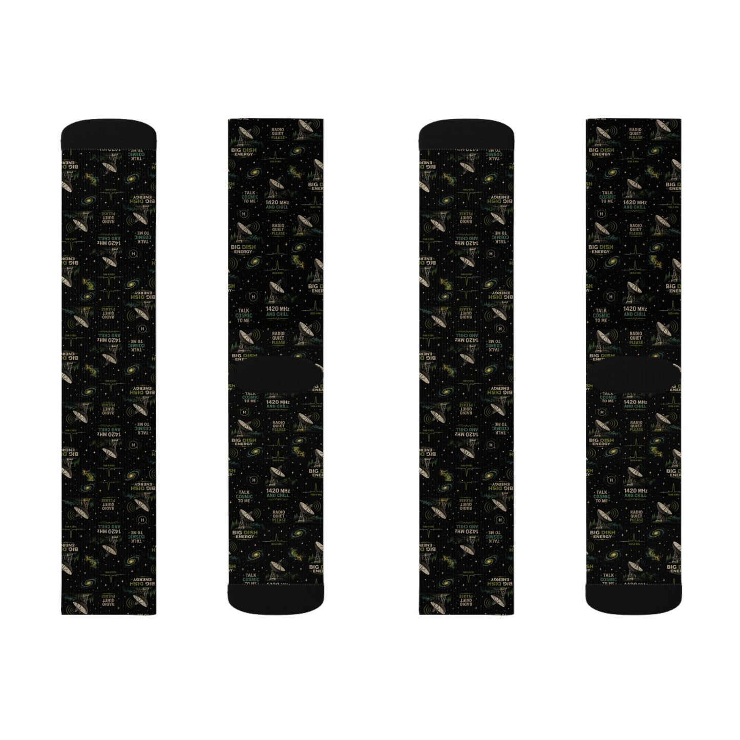 Black Camo Sublimation Socks — Military-Inspired Patterned Crew Socks